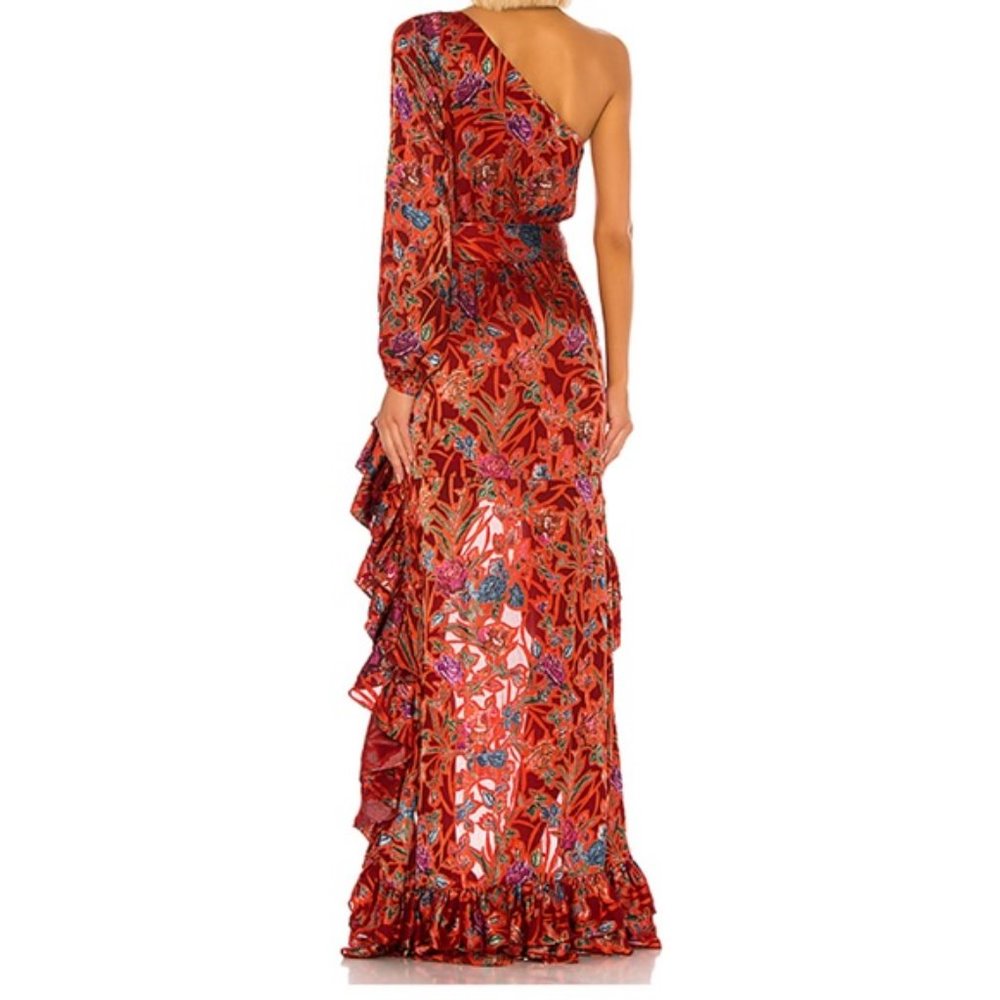 Alexis Marseille High-Low Maxi Dress in Red Floral - Picture 3 of 5